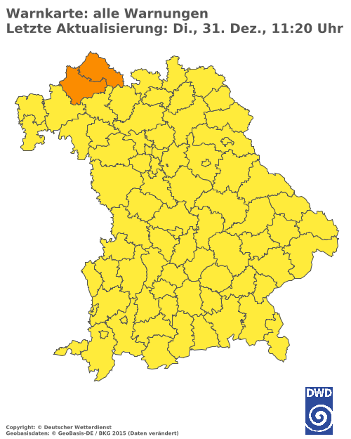 Aktuelle Wetterwarnungen für  Traunstein