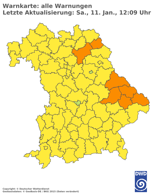 Aktuelle Wetterwarnungen für  Traunstein