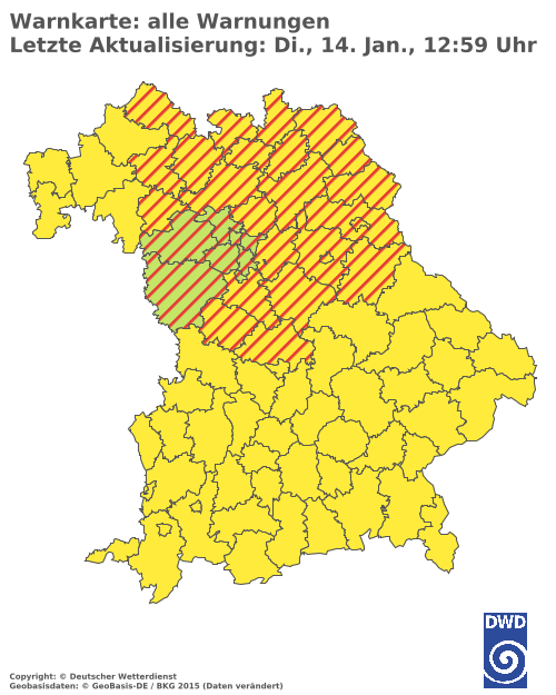 Aktuelle Wetterwarnungen für  Traunstein