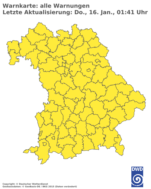 Aktuelle Wetterwarnungen für  Traunstein